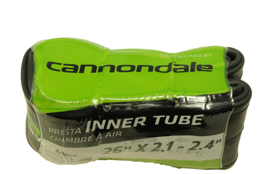 PAIR CANNONDALE DOWNHILL MTB INNER TUBES 60mm HP PRESTA VALVE EXTRA WIDE SUIT 26”x 2.10 - 26 x 2.4