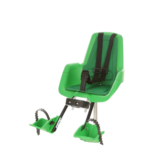 REPLACEMENT BOBIKE FOOTREST WITH STRAPS FOR MINI or MAXI CLASSIC BABY CHILD BIKE SEATS ALL GREEN