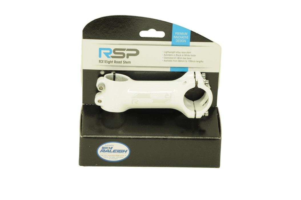 100mm RSP R13EIGHT ALLOY WHITE 31.8mm A-HEAD HANDLEBAR STEM 28.6mm 50% OFF