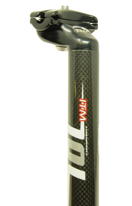 ITM 101 CARBON SEAT POST 27.2mm x 350mm LIGHT SADDLE PIN 274grams