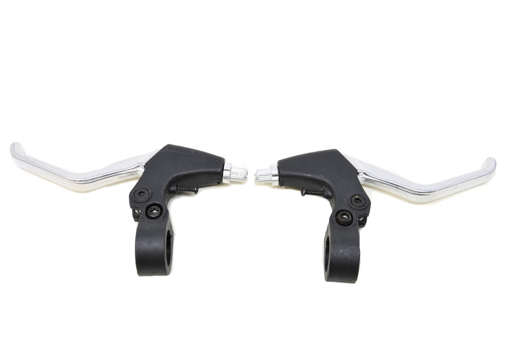 Pair Easy Reach Alloy Bike Cycle V Brake Levers To Suit Twist Grip Type Shifters Etc
