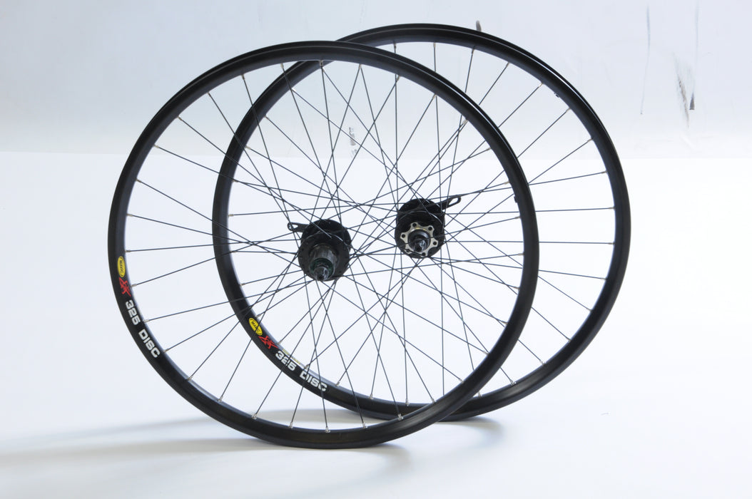 PAIR DOWNHILL MTB WHEELS MAVIC EX325 RIM 26” (559 x 25) 8, 10 CASSET