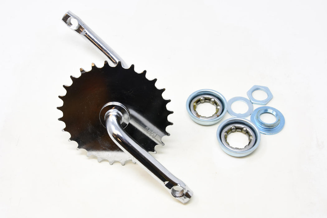 28 Teeth Chainring & One Piece Crank Set For 12" Wheel Bikes,Go Karts & Projects