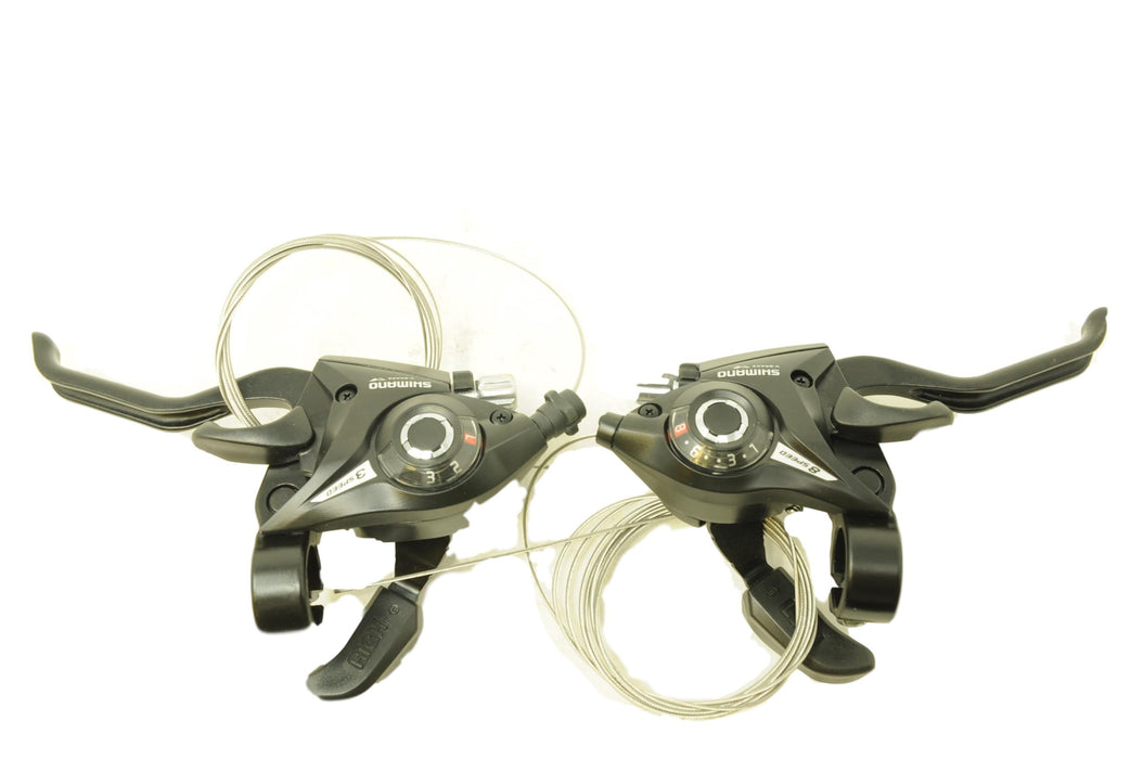 Pair Shimano Altus ST-EF51-8 EZI Fire STI Shifters 24 Speed With 2 Finger Brake Levers