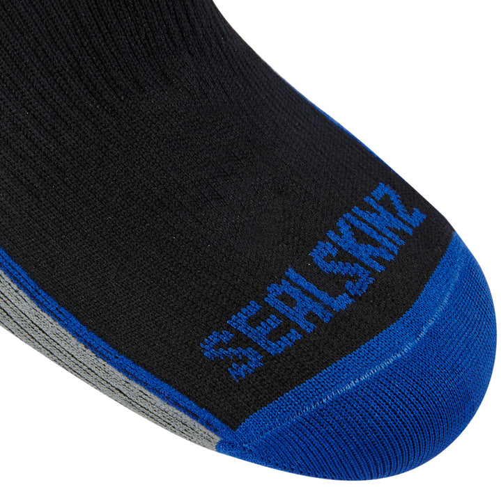 Sealskinz Mid Weight, Mid Length Waterproof Socks – Small UK 3-5 – Black-Grey
