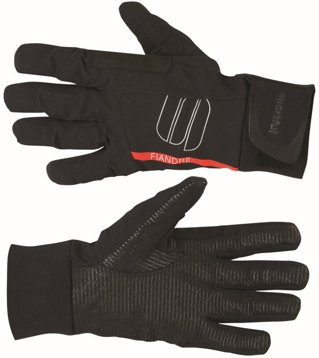 Sportful Fiandre Large Mens Gloves Black Fleece Lining OutDry®