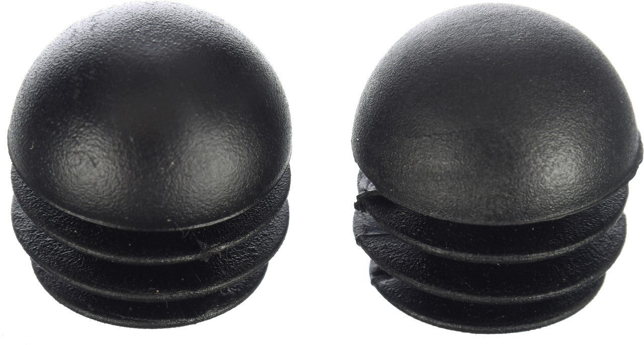 Vision Clip On Aerobar Rounded End Plugs - Bar Plugs - Black (Pair)