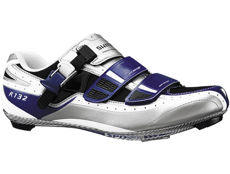 Shimano R132 SPD-SL Road Shoes White- Blue – UK 3, EU 36