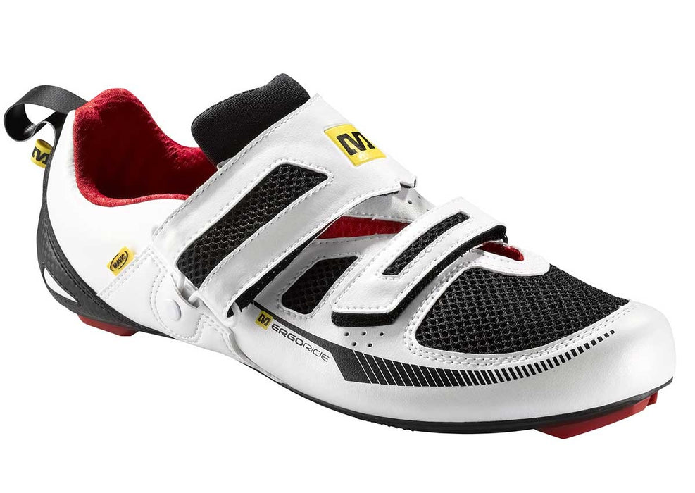 Mavic Tri Race Composite Cycling Shoes White- Black- Red UK 4, EU 37