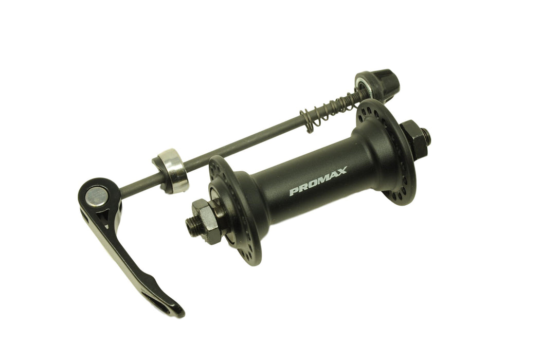 QUICK RELEASE BIKE FRONT WHEEL HUB PROMAX BLACK ALUMINIUM 36 SPOKE WIT