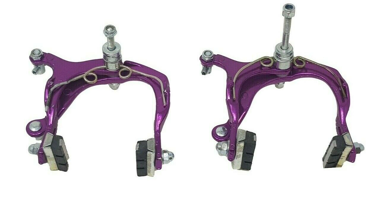 ASPE 2000 ALLOY BIKE CALIPER BRAKE SET PURPLE FOR OLD SKOOL BMX, MODER