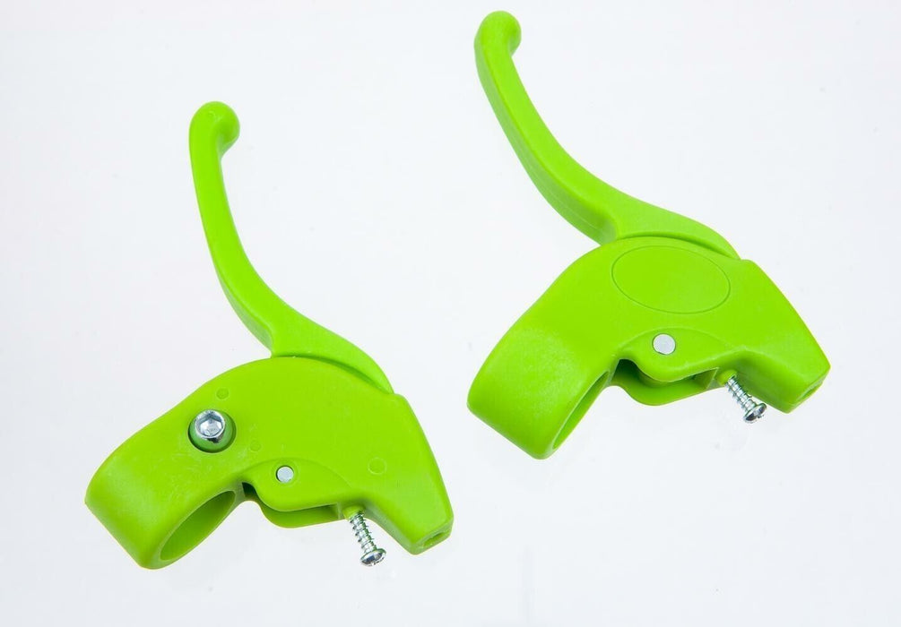 Green Pair 22.2mm Bike Kids Children's Caliper Brake Levers