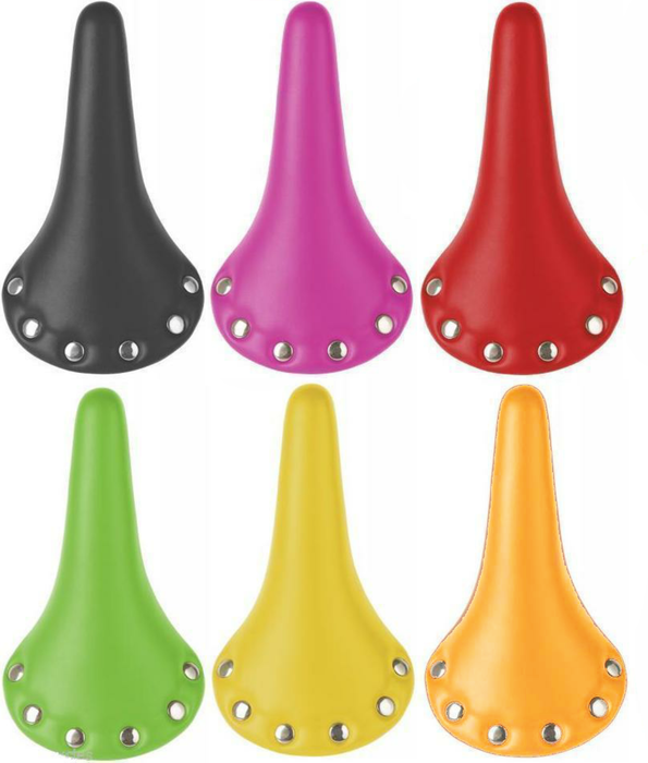 Riveted Classic Traditional Retro Fixie Road Seat Vintage Bike Saddle 6 Colours