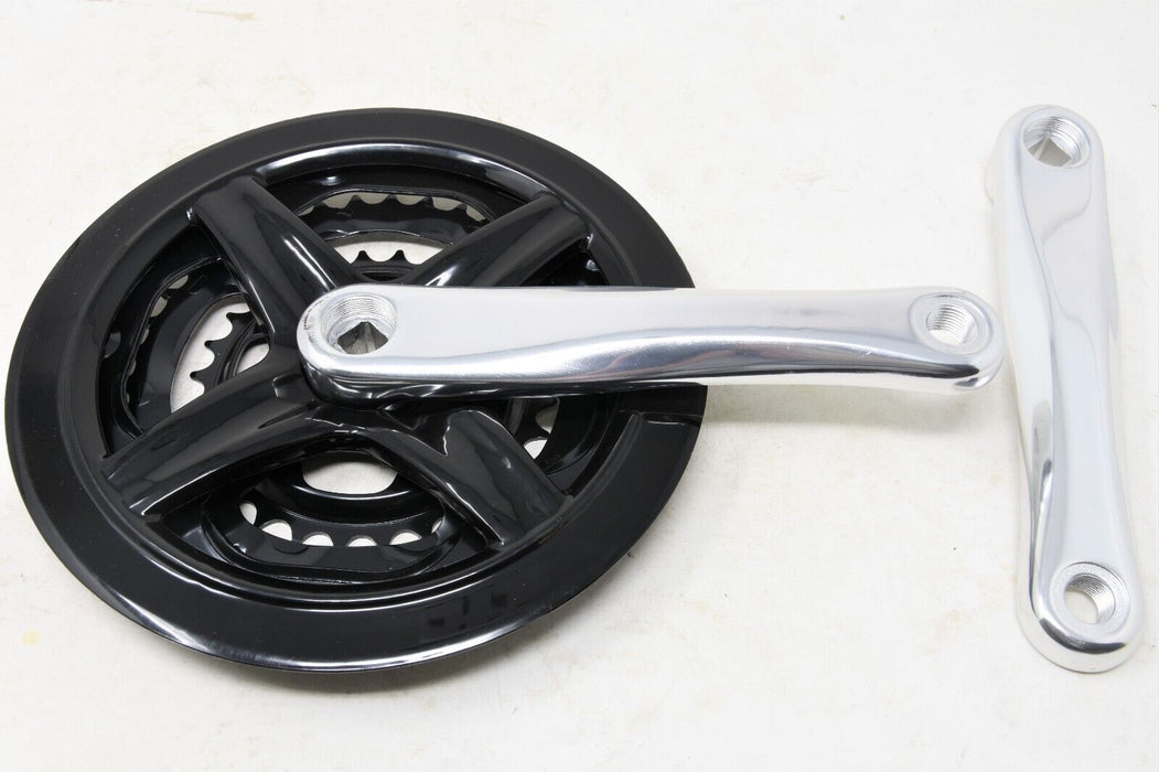28/38/48 Triple Alloy Chainwheel Set Chain Set 170mm Shimano Compatible Black