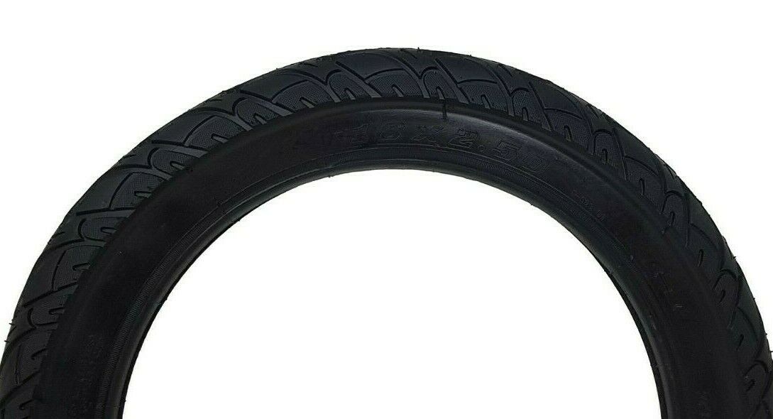16 x 2.50 (64 - 305) Heavy Duty Electric Bike Black Scooter Tyres Max Load 85KG