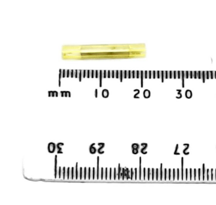 100 x 20mm/ 0.1- 0.5 Straight Butt Connectors Crimp Terminals Nylon Insulated Gold