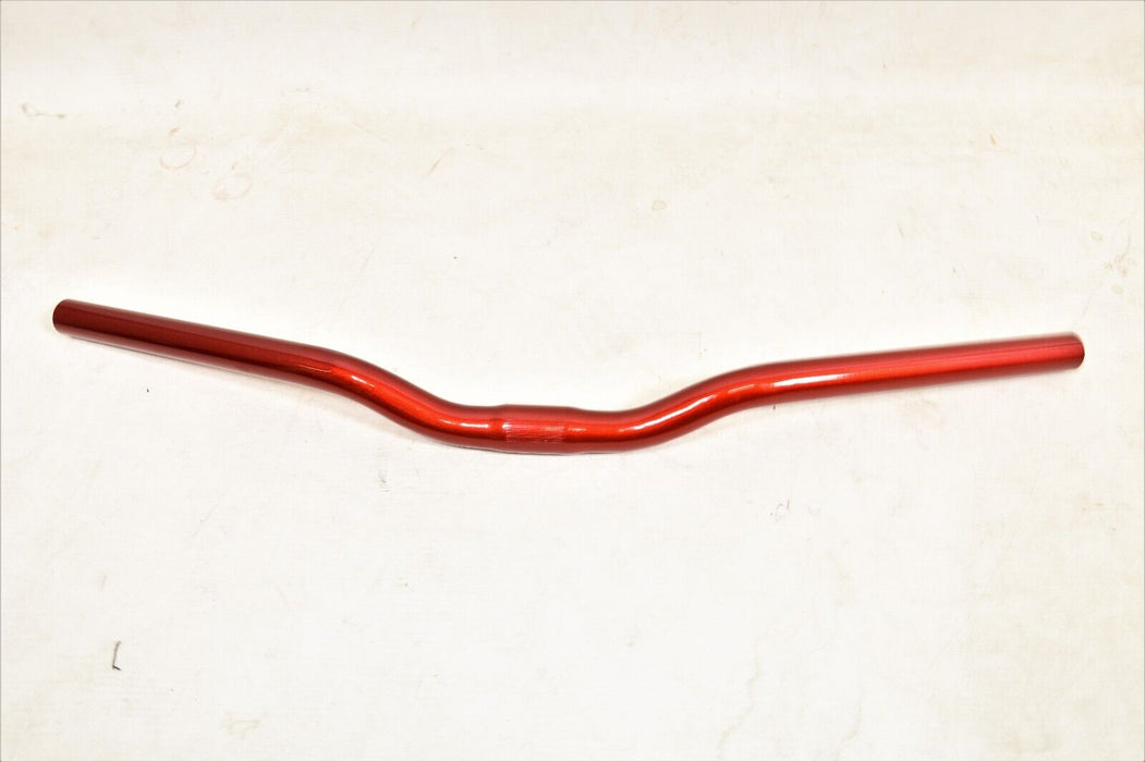 Red Low Riser 580mm Handle Bar 30mm Rise 25.4mm Centre ATB MTB Fixie Bike Steel