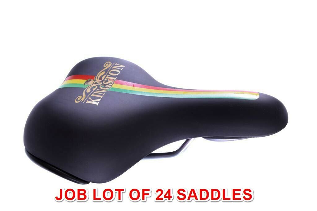 Wholesale Job Lot Of 24 Adult Mountain Bike Saddles Kingston Seats Black New