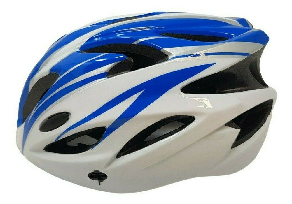 Adult Prolinx In Mould Bicycle Helmet 57 - 63cm Blue & White, Visor & Air Vents