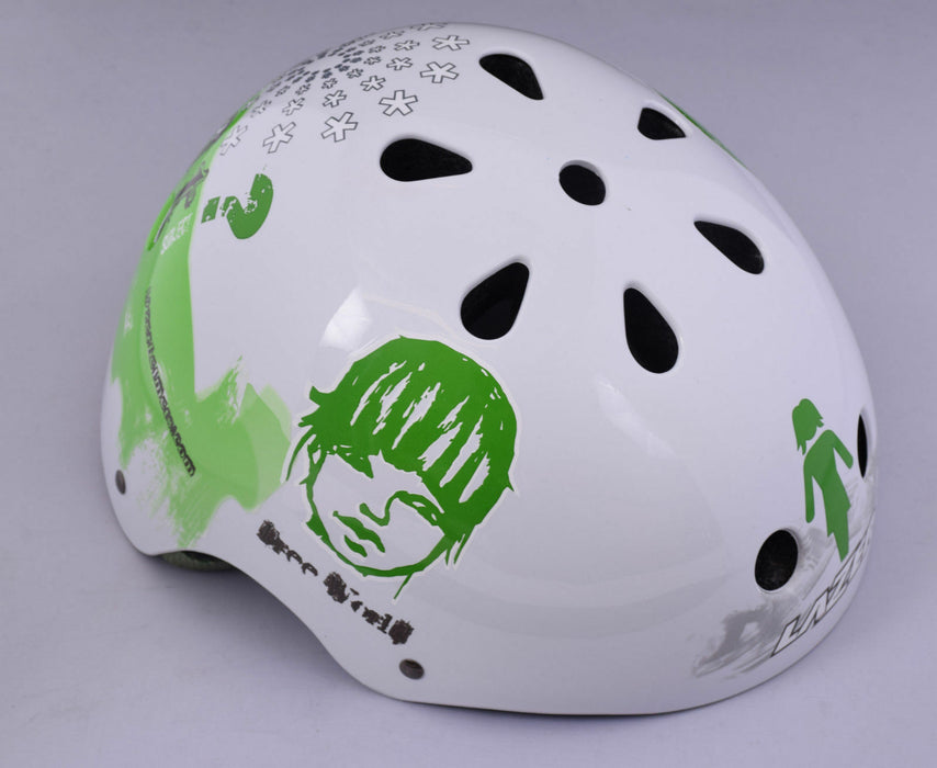 Lazer Trashy Skate BMX Adults Men Women Bike Crash Helmet 50-54cm Green - White