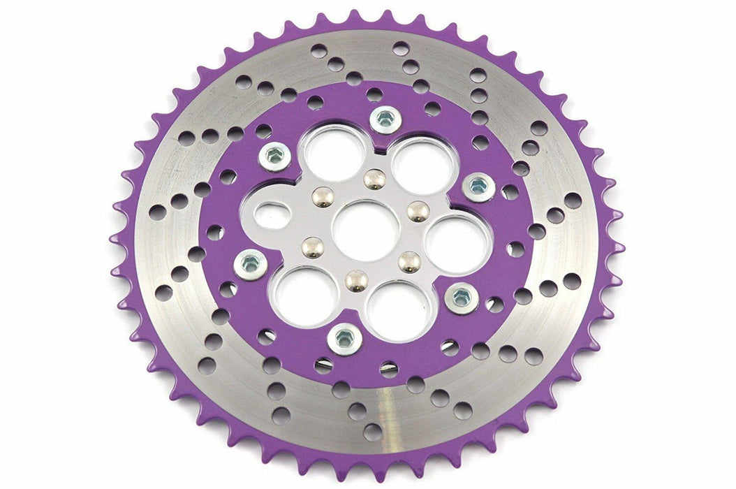 Old School BMX Two Piece Exclusive 44 Teeth Chainring 80's Purple Very Low Price