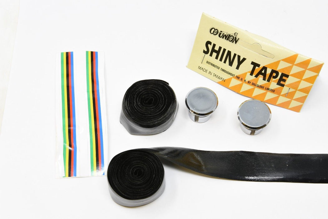 Fixie Or Sports Road Racing Bike Shiny Drop Handlebar Tape Black Vinyl Type