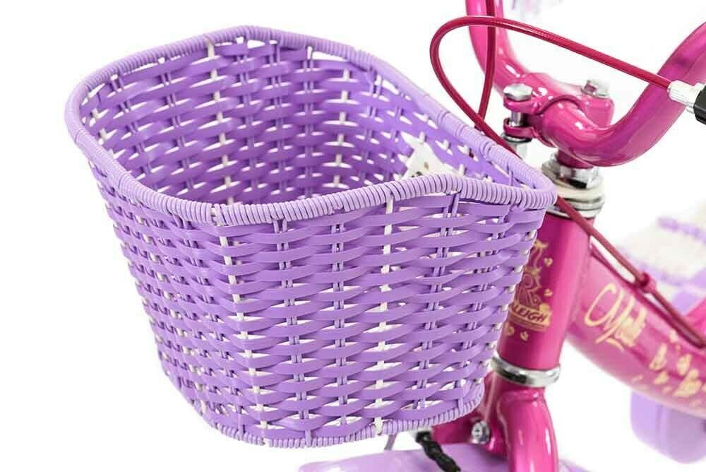 Raleigh Molli Purple-Lilac Kids Children's Bike Bicycle Front Wire Woven Basket