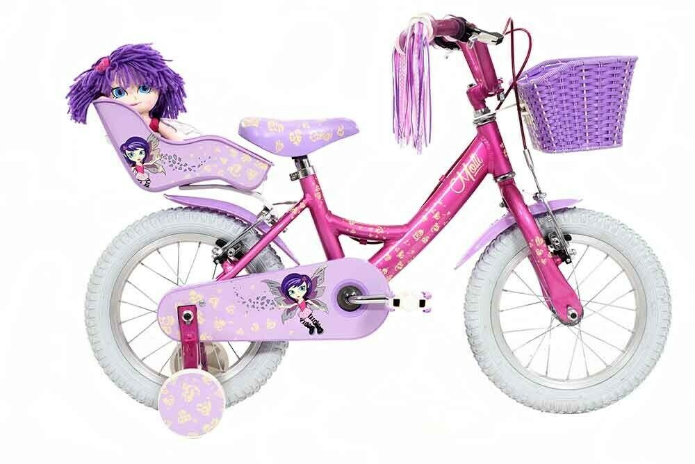 Raleigh Molli Purple-Lilac Kids Children's Bike Bicycle Front Wire Woven Basket