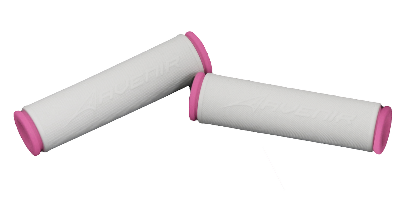 Raleigh Avenir Dual Density Comfort Grip - Pink - White Bicycle Handlebar Grips