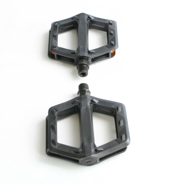 Adults Bicycle Black Pair 9/16" Large Bike Pedals (100mm X 95mm)
