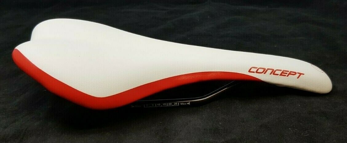 Cheap Price Road Bike Seat Concept White & Red Lightweight Saddle 290mm X 150mm