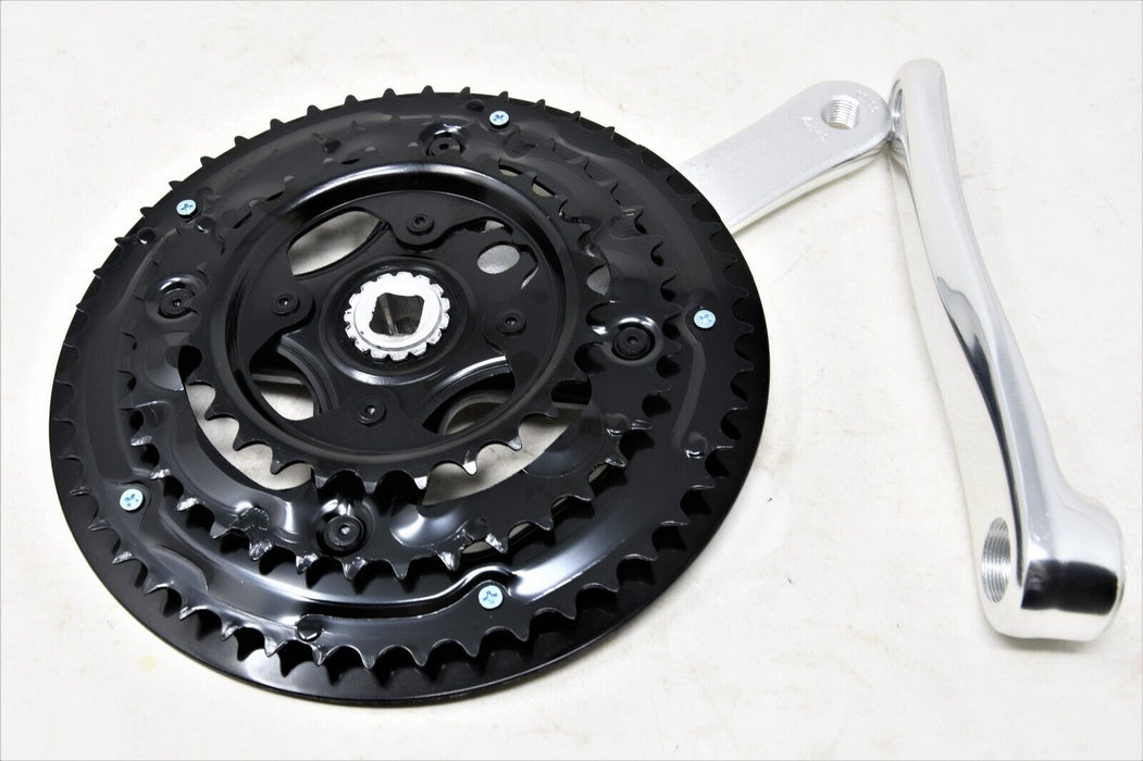 28/38/48 Triple Alloy Chainwheel Set Chain Set 170mm Shimano Compatible Black