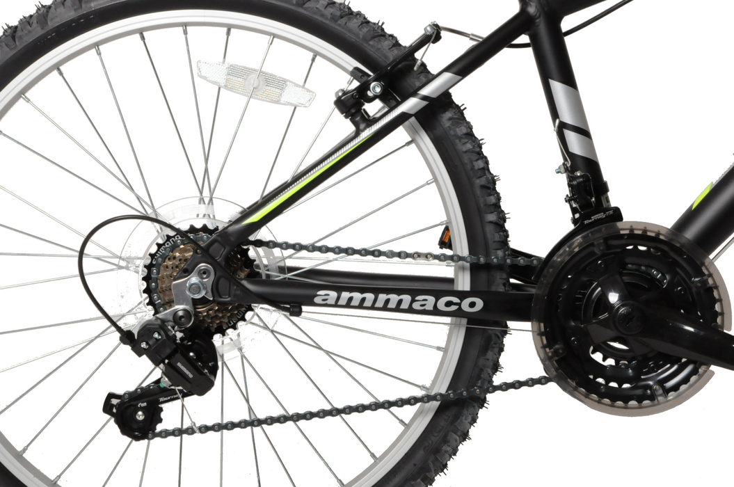 Ammaco Escape 26" Wheel Mens Black 19" Alloy Frame Hardtail Mountain Bike