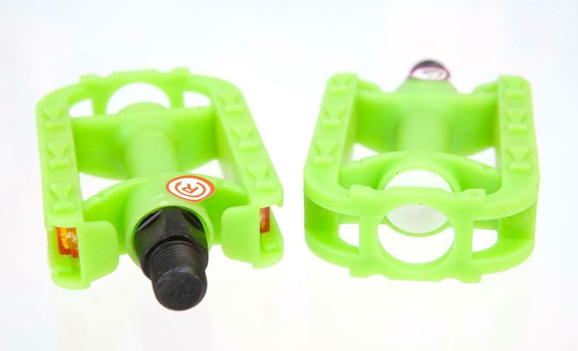Pair 1/2" Child's Kids Small Bike Pedals - Green