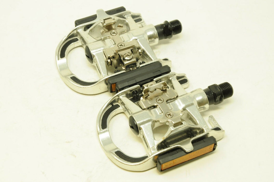 PAIR FDP DUAL FUNCTION RACE, TRAIL BIKE PEDALS SPD COMPATIBLE + CLEATS