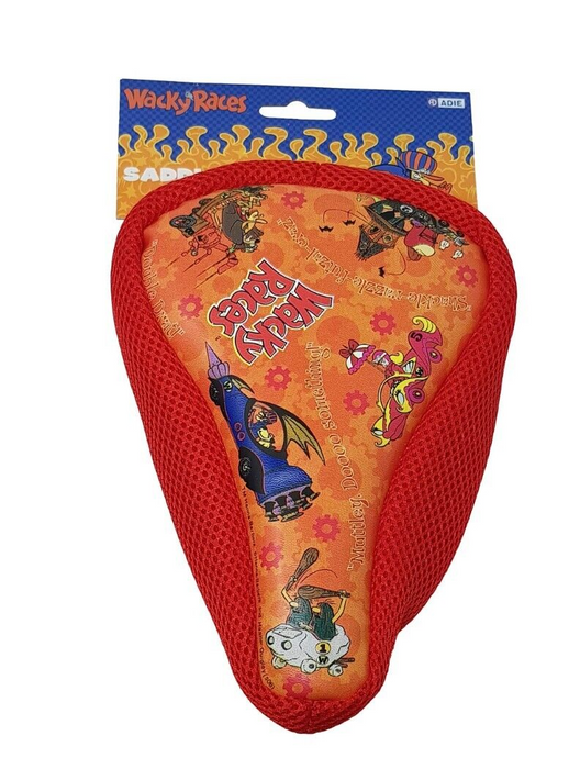 Junior Wacky Races 60's Cartoon Childs Bicycle Seat Cover Kids Soft Saddle Cover