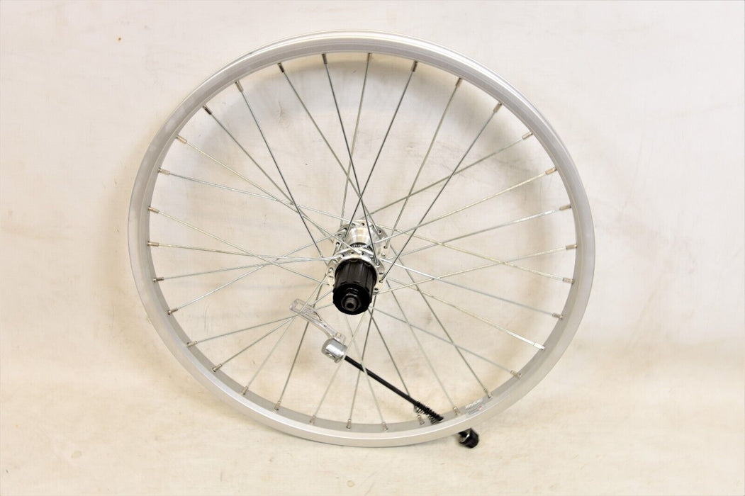 20 X 1.75 Rear Folding Bike MTB Wheel Shimano FH-RM60 8/9speed Cassette Silver