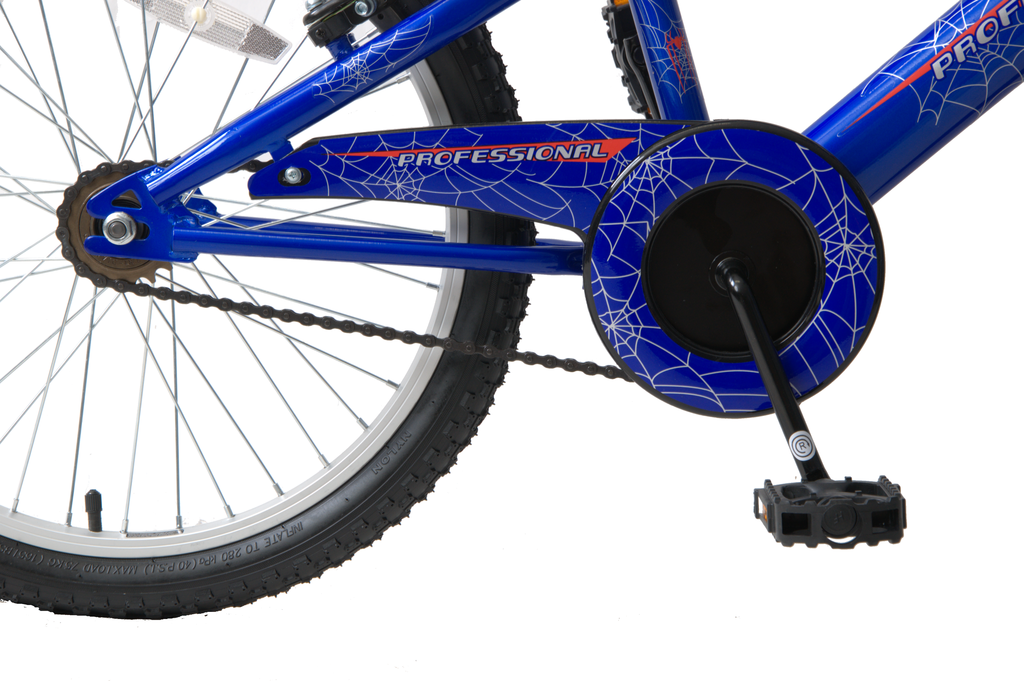 Ammaco Spider 18" Wheel Kids Childs Boys BMX Blue & Red Bike Bicycle Age 6 +