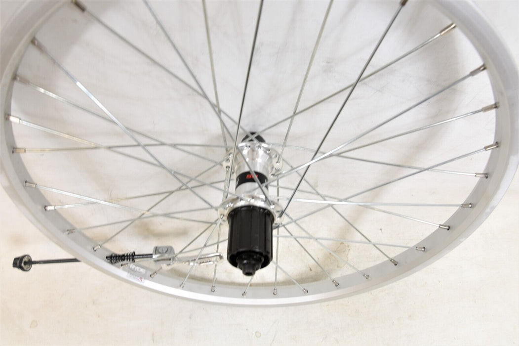 20 X 1.75 Rear Folding Bike MTB Wheel Shimano FH-RM60 8/9speed Cassette Silver