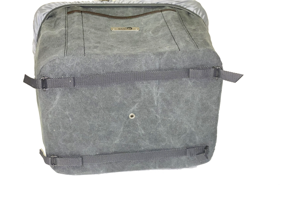 New Looxs 30L Front Bike/Bicycle Canvas Pannier Shopping Carrier Basket - Grey