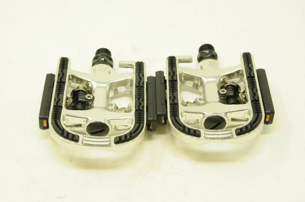 PAIR FDP DUAL FUNCTION RACE, TRAIL BIKE PEDALS SPD COMPATIBLE + CLEATS