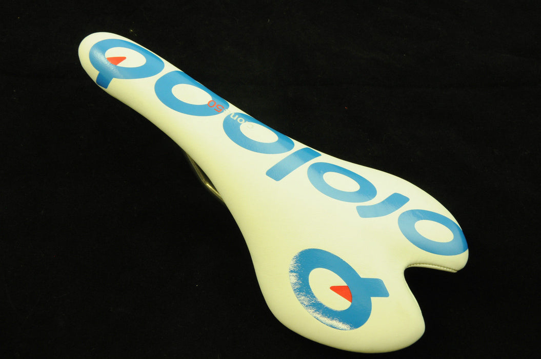 PROLOGO C.ONE 50 CARBON SADDLE WHITE BLUE TITANIUM RAILS ULTRA LIGHT SALE 68% OF