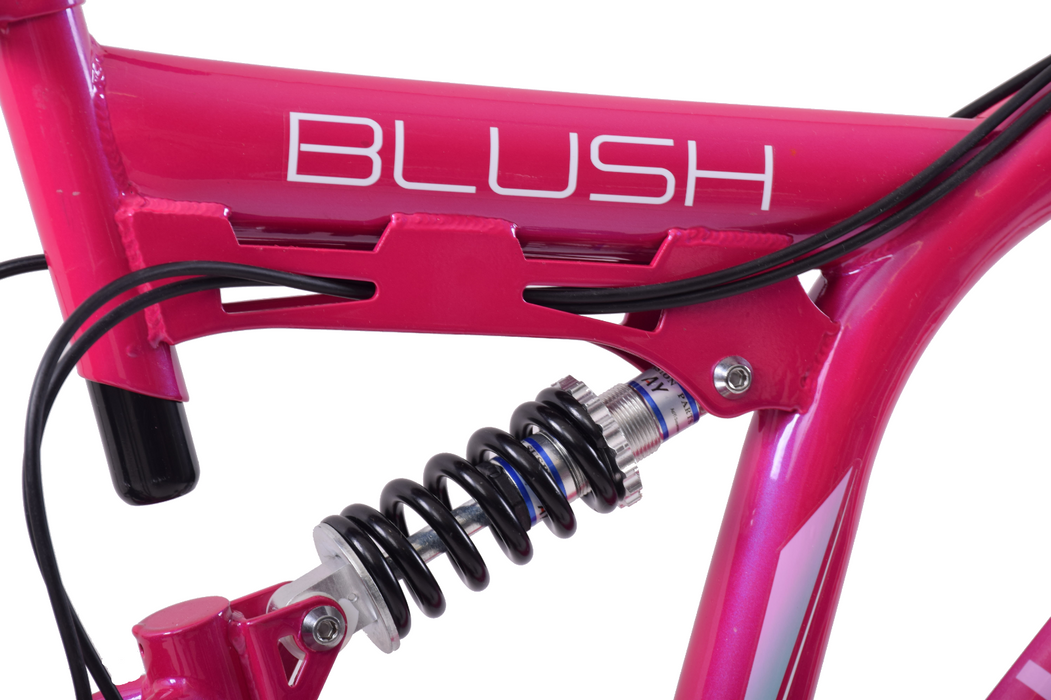 Arden Blush 24" Full Suspension Girls Pink Mountain Bike Childrens Bicycle