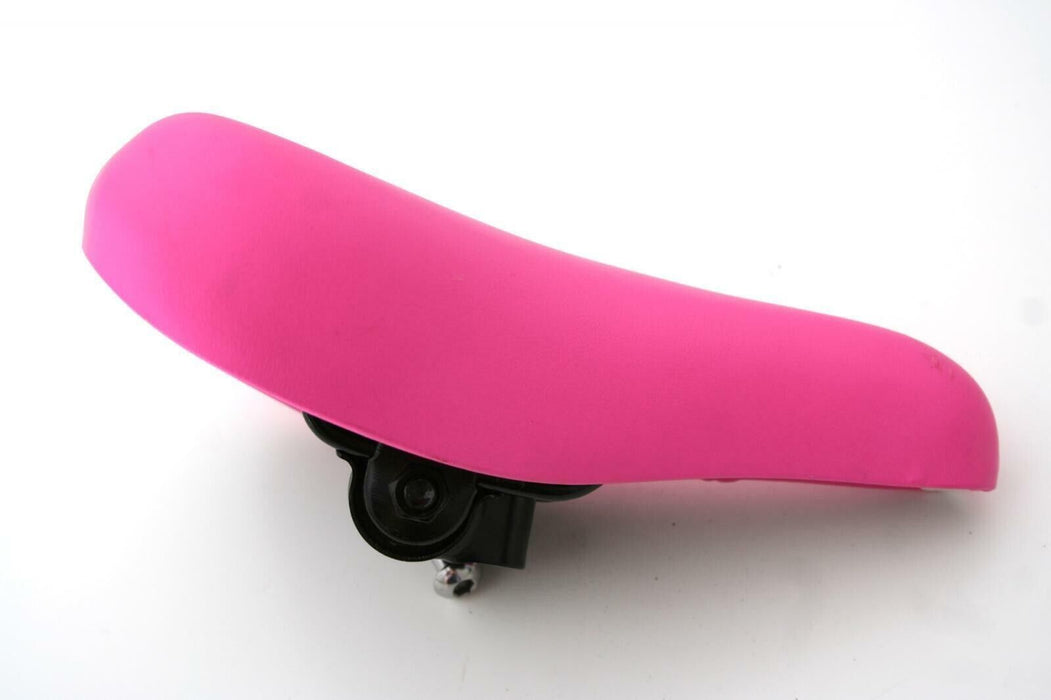 Pink Children's Bicycle Kids Comfort Saddle With Seat Post Clamp