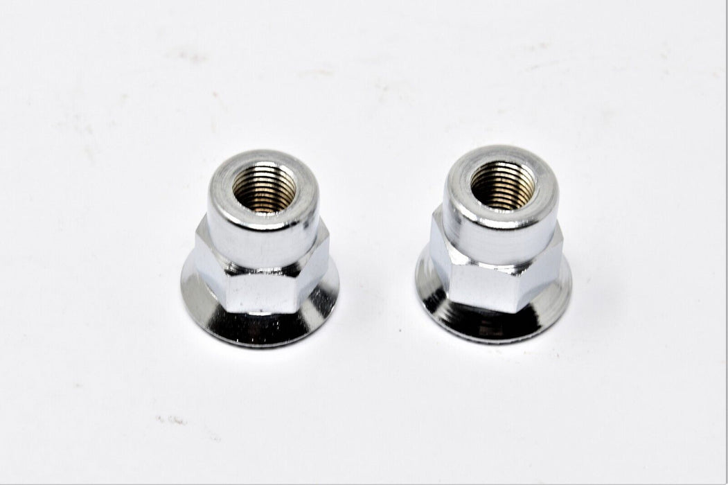 Pair Gripfast M9 Chrome Front Wheel ATB Track Nuts Integrated Washer Shimano Hub