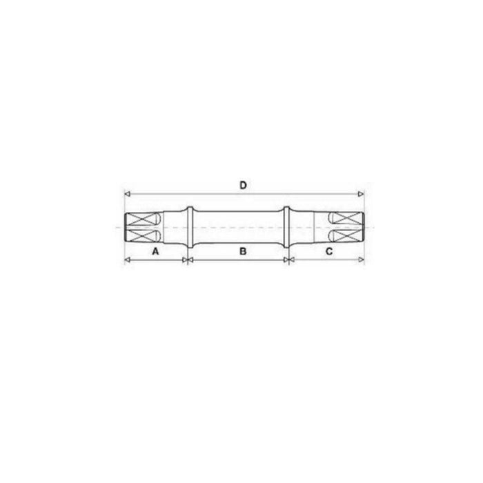 SQUARE TAPER BOTTOM BRACKET COTTERLESS BB AXLE SPINDLE CHOOSE LENGTH R