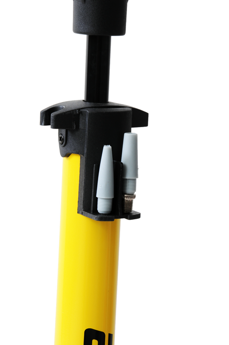 Yellow Bike-Bicycle Floor Track Pump Pro High-Pressure Tyre Alloy Digital Gauge