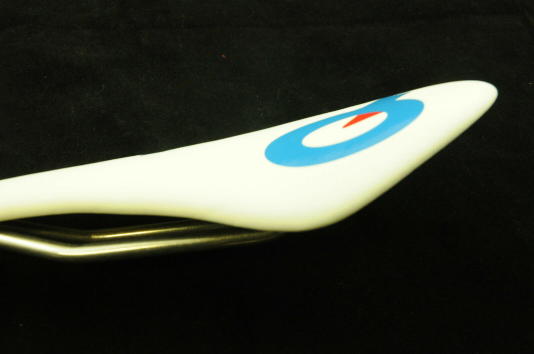 PROLOGO C.ONE 50 CARBON SADDLE WHITE BLUE TITANIUM RAILS ULTRA LIGHT SALE 68% OF