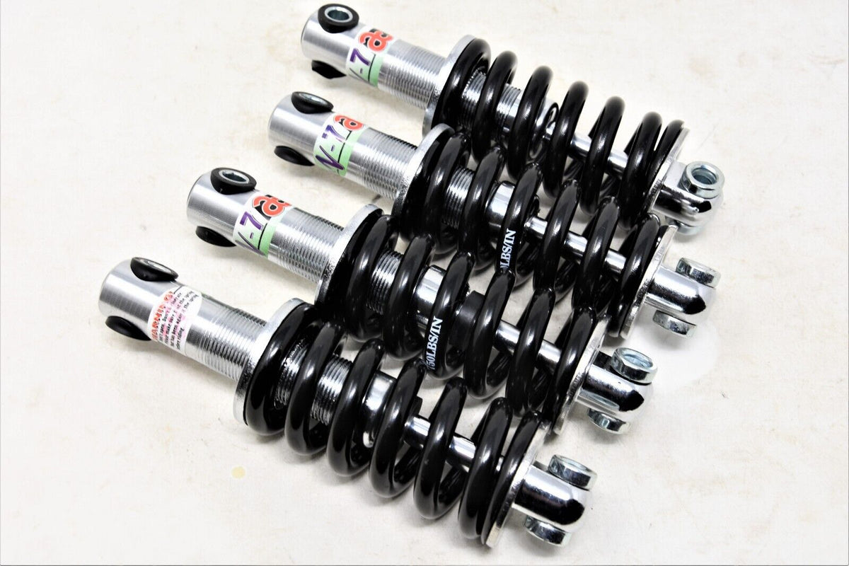 Set Of Four (4) 750lbs Suspension Shock 150mm Trailers,trollies, Go Ka