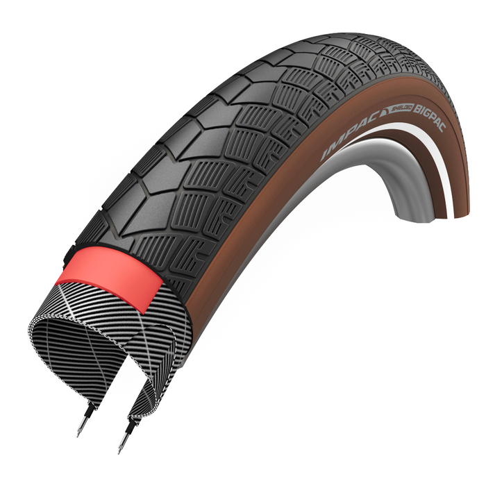 Schwalbe Impac BigPac 28 x 2.00 (50-622) TwinSkin Reflective Brown Sidewall Tyre